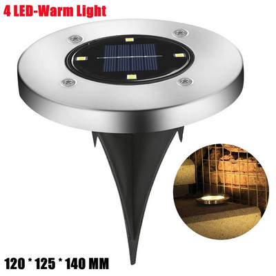 Lumină solară cu disc de putere cu LED-uri, în aer liber, impermeabilă, pentru cărarea de grădină, lumini pentru punte, reflector, lampă cu led solară îngropată, pentru curtea de grădină.