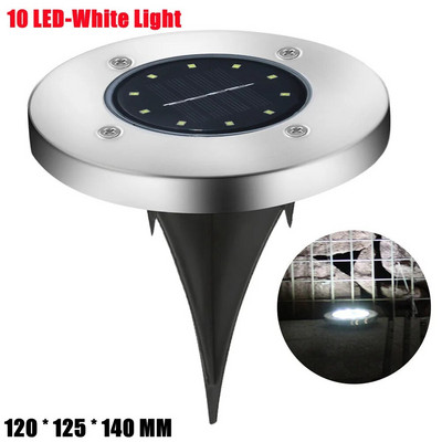 Lumină solară cu disc de putere cu LED-uri, în aer liber, impermeabilă, pentru cărarea de grădină, lumini pentru punte, reflector, lampă cu led solară îngropată, pentru curtea de grădină.