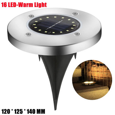 Lumină solară cu disc de putere cu LED-uri, în aer liber, impermeabilă, pentru cărarea de grădină, lumini pentru punte, reflector, lampă cu led solară îngropată, pentru curtea de grădină.