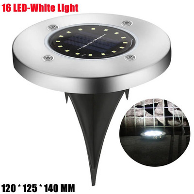 Lumină solară cu disc de putere cu LED-uri, în aer liber, impermeabilă, pentru cărarea de grădină, lumini pentru punte, reflector, lampă cu led solară îngropată, pentru curtea de grădină.