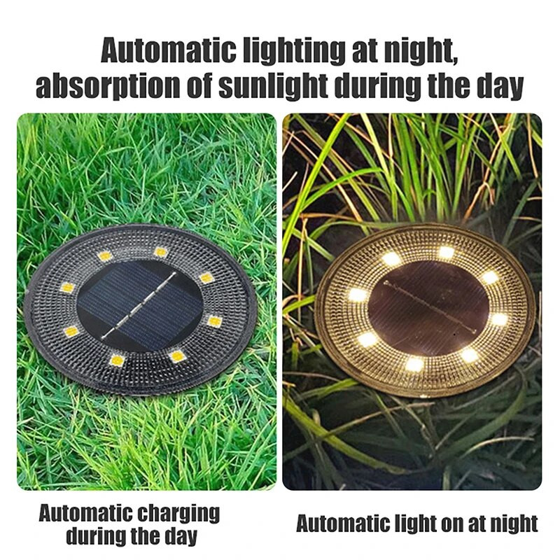 Päikese-LED-toitekettavalgusti välistingimustes veekindel aiatee tekivalgustid kohtvalgustid, maetud päikeseenergia LED-lamp, aiaõue teekujundus