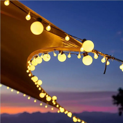Lumini solare în aer liber LED IP65, impermeabile, retro, kerosen, ghirlandă de Crăciun de epocă, decorare pentru petreceri în grădină, lampă cu zâne