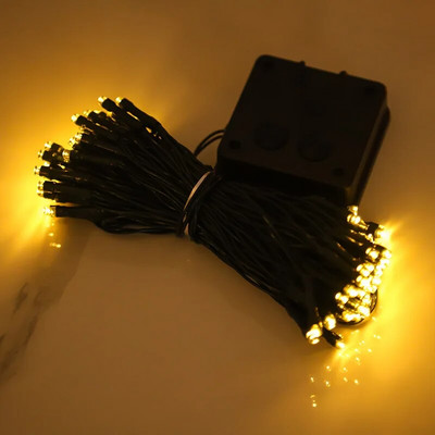 Lumini solare în aer liber LED IP65, impermeabile, retro, kerosen, ghirlandă de Crăciun de epocă, decorare pentru petreceri în grădină, lampă cu zâne