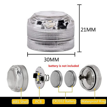 Потопяеми светодиодни светлини Водоустойчива, работеща с батерии, 13-цветна подводна светлина за аквариум, плувен басейн, Декорация на ваза за сватбено парти