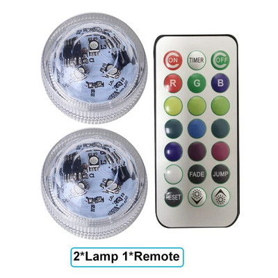 Lumini submersibile cu LED-uri Impermeabile Funcționate cu baterii Lumină subacvatică de 13 culori pentru rezervor de pește, piscină, vază, petrecere de nuntă