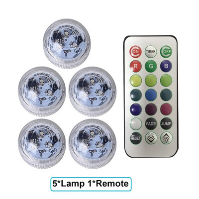 Lumini submersibile cu LED-uri Impermeabile Funcționate cu baterii Lumină subacvatică de 13 culori pentru rezervor de pește, piscină, vază, petrecere de nuntă