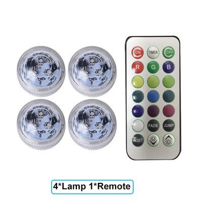 Lumini submersibile cu LED-uri Impermeabile Funcționate cu baterii Lumină subacvatică de 13 culori pentru rezervor de pește, piscină, vază, petrecere de nuntă