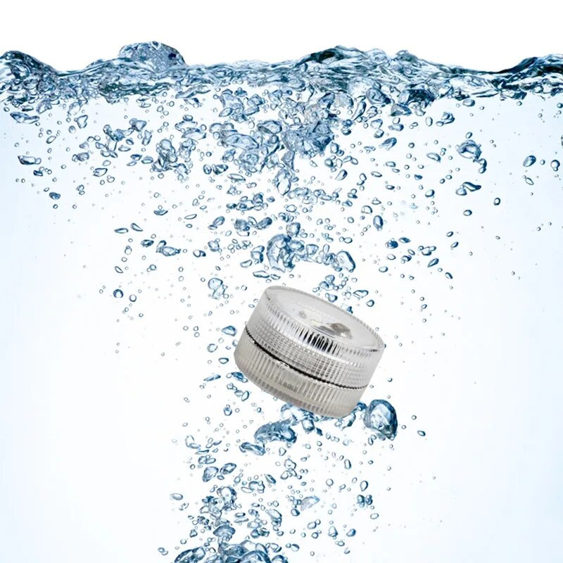 Υποβρύχια φώτα LED με τροφοδοσία μπαταρίας RGB Υποβρύχιο φως IP68 Αδιάβροχο απομακρυσμένο φωτιστικό πισίνας Νυχτερινό φωτιστικό Διακόσμηση γάμου