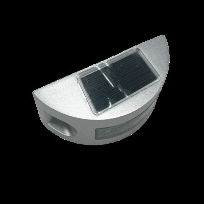 Iluminat de exterior IP68, rezistent la apă, cu energie solară, cu 6 LED-uri, pentru șosea, din aluminiu, pentru șosea, pentru avertizare la sol.