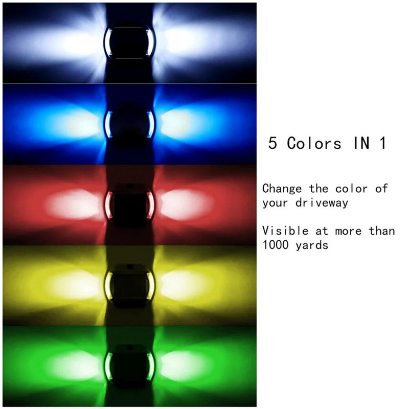 Φωτισμός εξωτερικού χώρου IP68 Αδιάβροχο ηλιακό 6LED Φωτιστικό δρόμου Αλουμίνιο Ανακλαστικό Φως Αυτοκινητόδρομου Προειδοποιητικό φως εδάφους