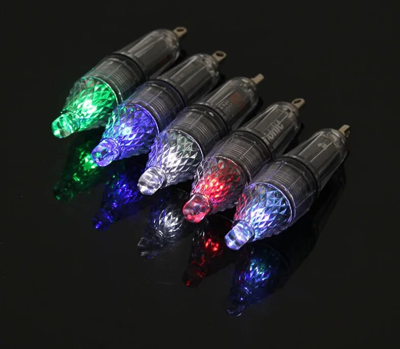 1 τεμ. Αδιάβροχο LED που αναβοσβήνει Mini Deep Drop Υποβρύχια Φώτα Δελεασμού ψαριών βαθιάς θάλασσας Λαμπτήρας LED Fish Light Night Fishing Lights