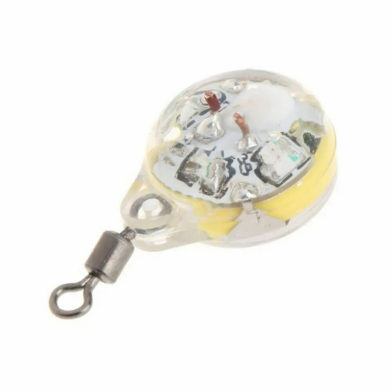 Jauko lempa Ｍini žvejybos masalų gaudyklė, giliai nuleidžiama povandeninė akies formos žvejybos kalmarų masalas Šviečianti LED lemputė 5 spalvų pasirinktinai