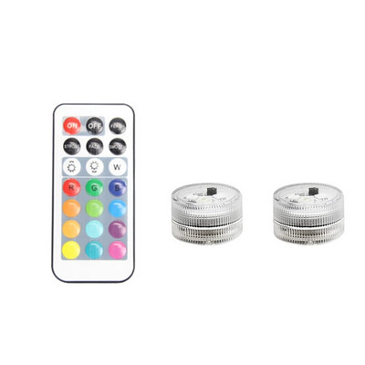 Lumini subacvatice LED cu baterie Telecomanda 13 culori Lumina submersibila Lampa de ceai RGB pentru plivitul Craciun Petrecerea de Ziua Indragostitilor