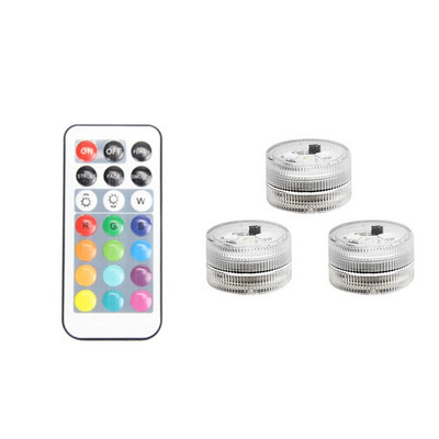 Lumini subacvatice LED cu baterie Telecomanda 13 culori Lumina submersibila Lampa de ceai RGB pentru plivitul Craciun Petrecerea de Ziua Indragostitilor