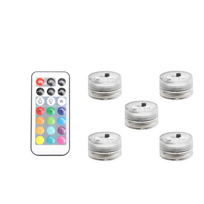 Lumini subacvatice LED cu baterie Telecomanda 13 culori Lumina submersibila Lampa de ceai RGB pentru plivitul Craciun Petrecerea de Ziua Indragostitilor