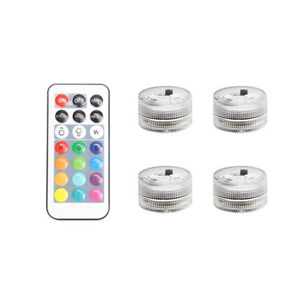 Lumini subacvatice LED cu baterie Telecomanda 13 culori Lumina submersibila Lampa de ceai RGB pentru plivitul Craciun Petrecerea de Ziua Indragostitilor