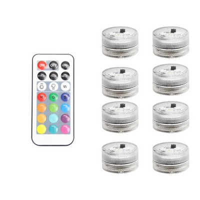 Lumini subacvatice LED cu baterie Telecomanda 13 culori Lumina submersibila Lampa de ceai RGB pentru plivitul Craciun Petrecerea de Ziua Indragostitilor