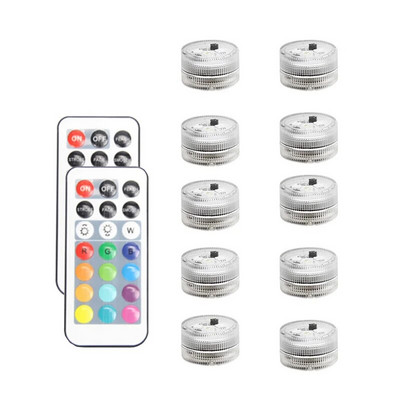 Lumini subacvatice LED cu baterie Telecomanda 13 culori Lumina submersibila Lampa de ceai RGB pentru plivitul Craciun Petrecerea de Ziua Indragostitilor