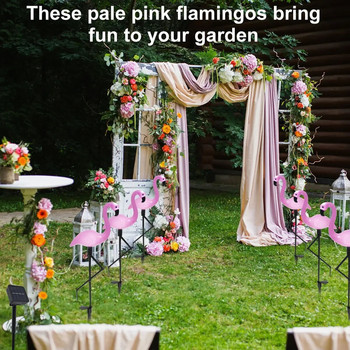Solar Waterproof Flamingo Lawn Light Outdoor LED Pink Flamingo Stake Light Φωτισμός τοπίου για Garden Park Pathway Decor 2023