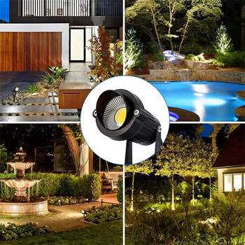 10W RGB LED градински тревни лампи 12V пейзажни светлини Водоустойчиви IP65 Топла бяла пътека Стенно дърво Флаг Външен пейзажен прожектор