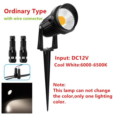 10W RGB LED Λάμπες γκαζόν κήπου 12V Φώτα τοπίου Αδιάβροχο IP65 Ζεστό λευκό μονοπάτι Wall Tree Flag Υπαίθριος Προβολέας τοπίου