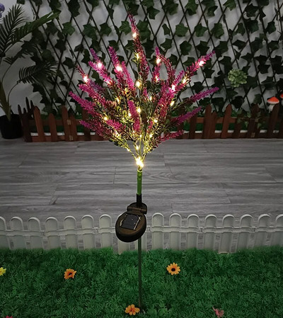 Lampă solară pentru grădină, lumini, flori sălbatice, fluture, trandafir, azalee, lampă cu priză de pământ, impermeabilă, decorare de vacanță pentru curte