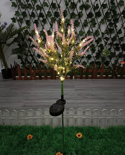 Lampă solară pentru grădină, lumini, flori sălbatice, fluture, trandafir, azalee, lampă cu priză de pământ, impermeabilă, decorare de vacanță pentru curte