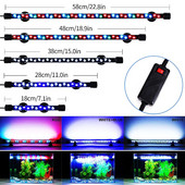 Lumini impermeabile pentru acvariu Lumini submersibile Lumină pentru rezervor de pește Subacvatic RGB LED albastru/alb Lampă decorativă pentru amenajare a teritoriului Priză UE