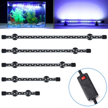 Водоустойчиви лампи за аквариум Потопяеми лампи Fish Tank Light Подводна RGB синя/бяла LED озеленителна декоративна лампа EU Plug