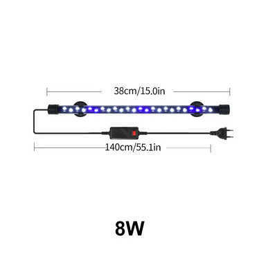 Lumini impermeabile pentru acvariu Lumini submersibile Lumină pentru rezervor de pește Subacvatic RGB LED albastru/alb Lampă decorativă pentru amenajare a teritoriului Priză UE