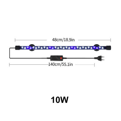 Lumini impermeabile pentru acvariu Lumini submersibile Lumină pentru rezervor de pește Subacvatic RGB LED albastru/alb Lampă decorativă pentru amenajare a teritoriului Priză UE