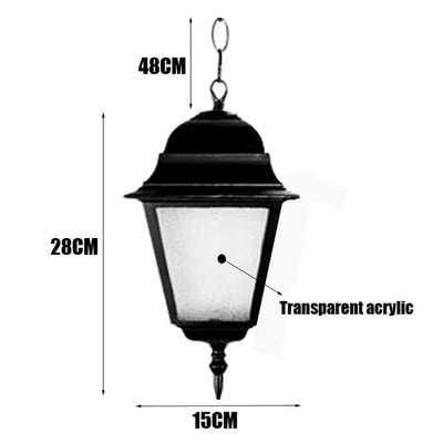 Europe Creative Κρεμαστό Φωτιστικά Εξωτερικού Χάλκινο Βαμμένο Φωτιστικό Suspendu Residential Hotel Κοινότητα Μπαλκόνι Φωτιστικά σαλονιού