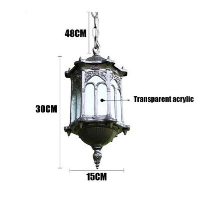 Europe Creative Κρεμαστό Φωτιστικά Εξωτερικού Χάλκινο Βαμμένο Φωτιστικό Suspendu Residential Hotel Κοινότητα Μπαλκόνι Φωτιστικά σαλονιού
