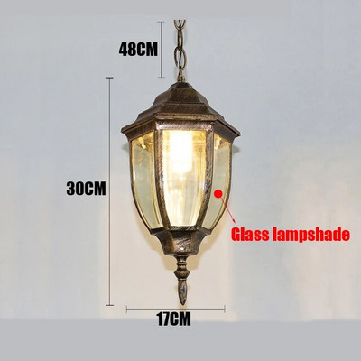 Europe Creative Κρεμαστό Φωτιστικά Εξωτερικού Χάλκινο Βαμμένο Φωτιστικό Suspendu Residential Hotel Κοινότητα Μπαλκόνι Φωτιστικά σαλονιού