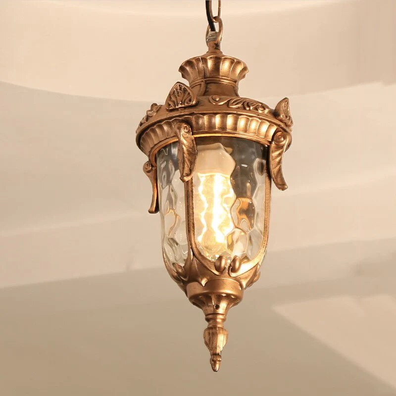 Vintažinio stiklo sietynai rutulinis lauko pakabinamas šviestuvas Balkono vynuogių vandeniui atsparus aliuminis E27 lemputė sodo pakabinama lempa palėpėje