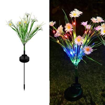 Lampă cu LED-uri solare cu flori de azalee Lampă de grădină pentru casă Lumină decorativă Peisaj Orhidee Lampă cu trandafiri Curtea Calea gazonului Lumini de nuntă de vacanță