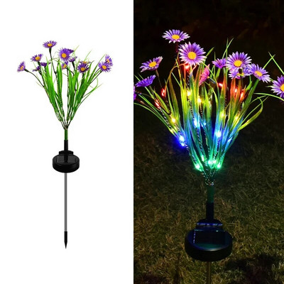 Lampă cu LED-uri solare cu flori de azalee Lampă de grădină pentru casă Lumină decorativă Peisaj Orhidee Lampă cu trandafiri Curtea Calea gazonului Lumini de nuntă de vacanță
