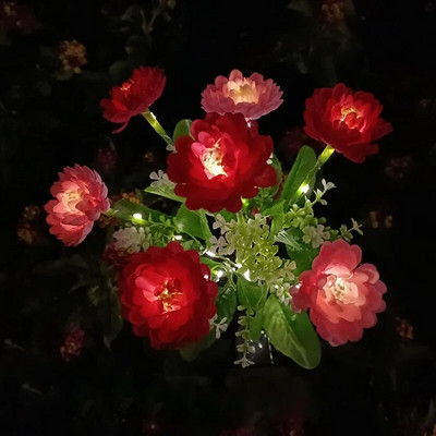 Lampă cu LED-uri solare cu flori de azalee Lampă de grădină pentru casă Lumină decorativă Peisaj Orhidee Lampă cu trandafiri Curtea Calea gazonului Lumini de nuntă de vacanță