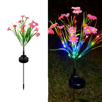 Lampă cu LED-uri solare cu flori de azalee Lampă de grădină pentru casă Lumină decorativă Peisaj Orhidee Lampă cu trandafiri Curtea Calea gazonului Lumini de nuntă de vacanță