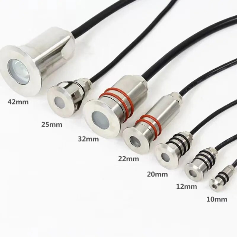 Υποβρύχιο φωτιστικό πισίνας 1W Mini LED IP68 αδιάβροχο από ανοξείδωτο χάλυβα DC12V 24V Stair Pathway Garden Deck Spotlight Underground Light