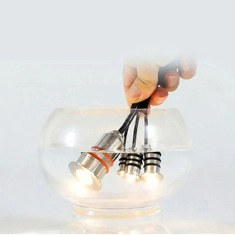 Υποβρύχιο φωτιστικό πισίνας 1W Mini LED IP68 αδιάβροχο από ανοξείδωτο χάλυβα DC12V 24V Stair Pathway Garden Deck Spotlight Underground Light