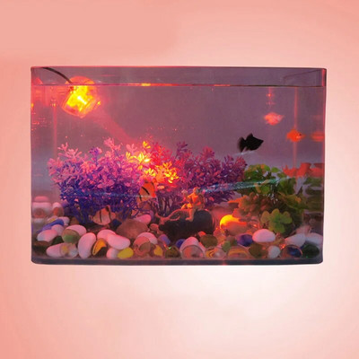 Reflector cu LED pentru rezervor de pește Lumini submersibile Iluminat ornamental pentru pești tropicali Mini lumini colorate impermeabile de noapte Spoturi