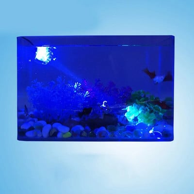 Reflector cu LED pentru rezervor de pește Lumini submersibile Iluminat ornamental pentru pești tropicali Mini lumini colorate impermeabile de noapte Spoturi