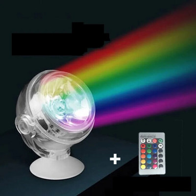 Reflector cu LED pentru rezervor de pește Lumini submersibile Iluminat ornamental pentru pești tropicali Mini lumini colorate impermeabile de noapte Spoturi