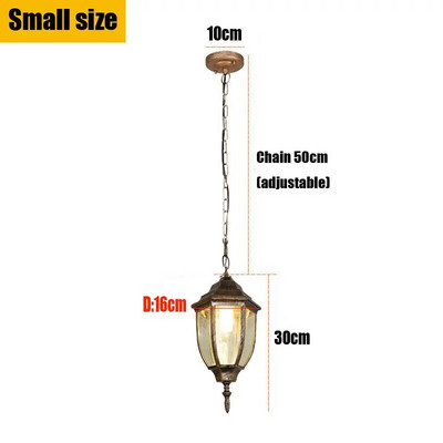 Grădină retro europeană Candelabru rezistent la apă pentru culoar/coridor/balcon Candelabru pentru curte Foișor/Raft pentru viță de vie Lumină suspendată