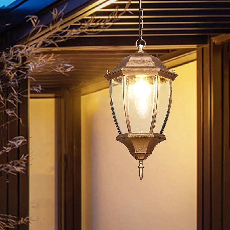 Euroopa retro aia välistingimustes veekindel lühter vahekäik/koridor/rõdu lühter sisehoovi vaatetorn/viinapuu riiuli rippvalgusti