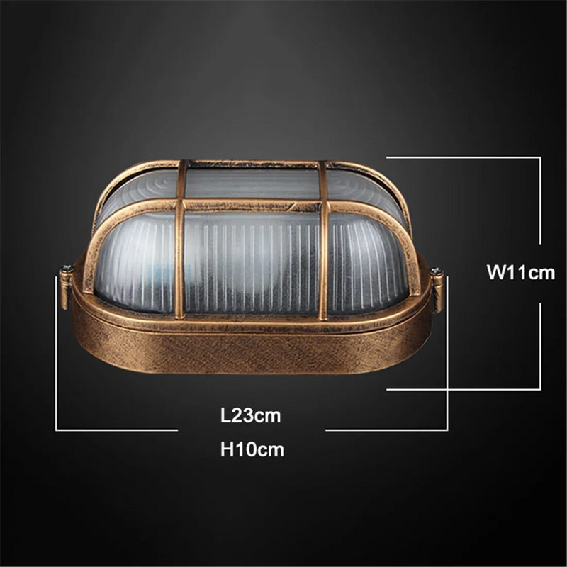 Retro lauko E27 E26 pertvarinis lubų apšvietimas Senovinis įleidžiamas automobilio stogelio baldakimo šviestuvas degalinės garažo komerciniam apšvietimui