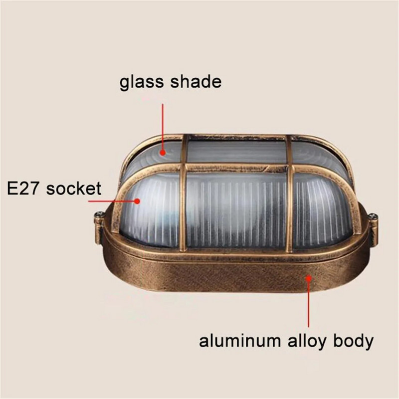 Retro lauko E27 E26 pertvarinis lubų apšvietimas Senovinis įleidžiamas automobilio stogelio baldakimo šviestuvas degalinės garažo komerciniam apšvietimui