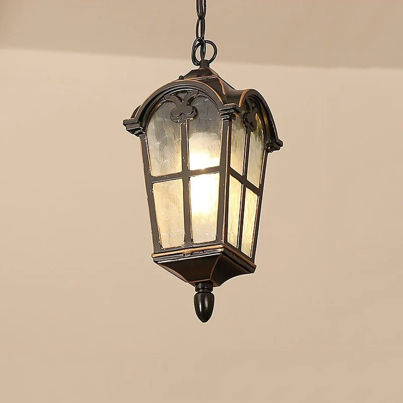 Ευρωπαϊκός αδιάβροχος πολυέλαιος διακοσμητικά φωτιστικά εξωτερικού χώρου Μπαλκονιού Κρεμαστό κρεμαστό αμπελώνα Φωτιστικό βίλας