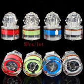 5 bucăți/set momeală de pescuit cu LED lumină mini momeală subacvatică lampă pentru momeală de pescuit în formă de diamant momeală adâncă pentru atragerea peștilor